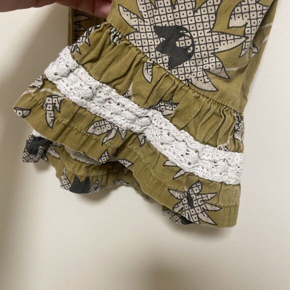 Mustard Pie Girls Ruffle Pants Size 12 Months Boho Lace Trim Fall Colors Palazzo - Picture 4 of 6
